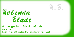 melinda bladt business card